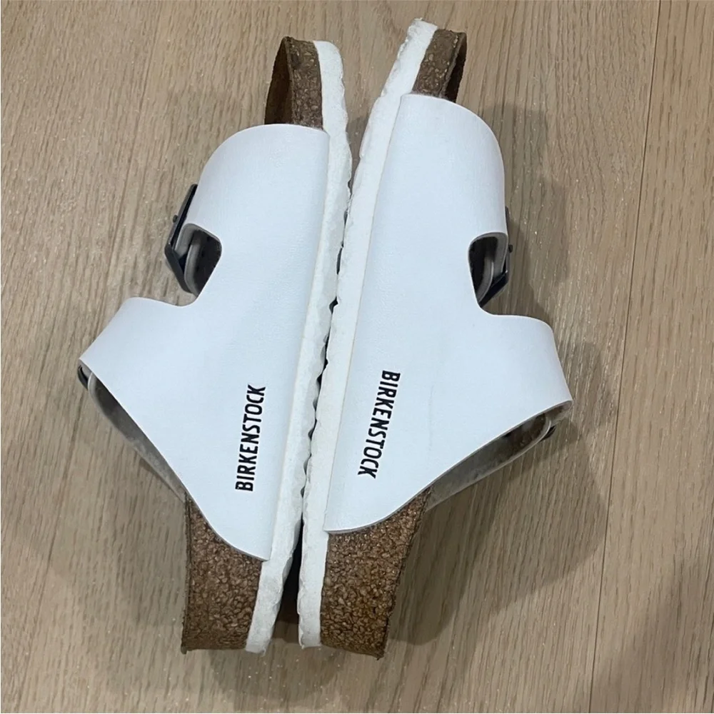 Birkenstock Kids White Slippers - Picture 2 of 4